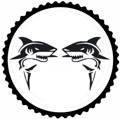 Köpek Balıkları Tasarım Sticker 40 x 40 cm 332286
