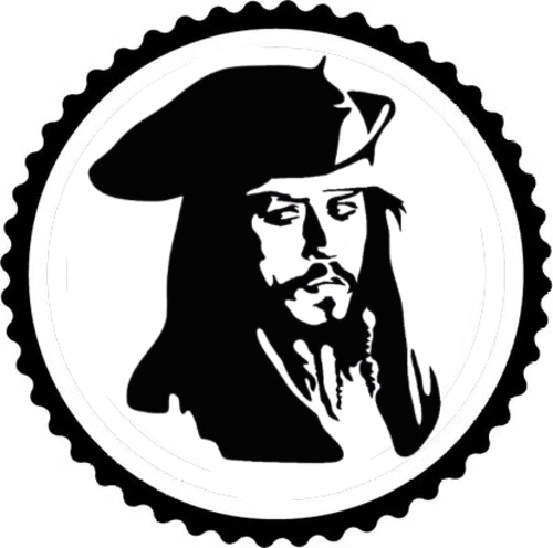 Jack Sparrow Tasarım Sticker 50 x 50 cm 331587