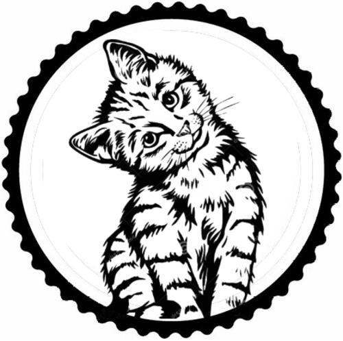 Yavru Kedi Tasarım Sticker 50 x 50 cm 332357