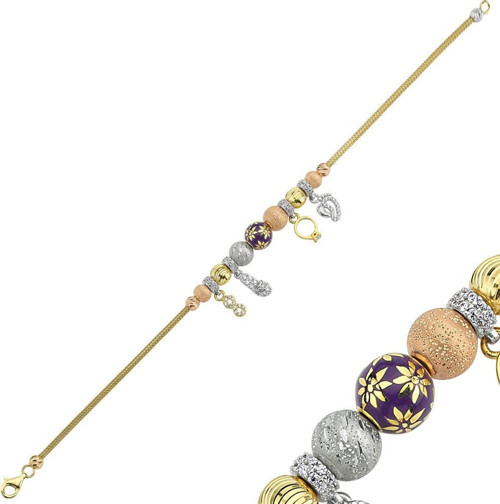 Altın Bileklik Charm Modeli Takı Tasarım