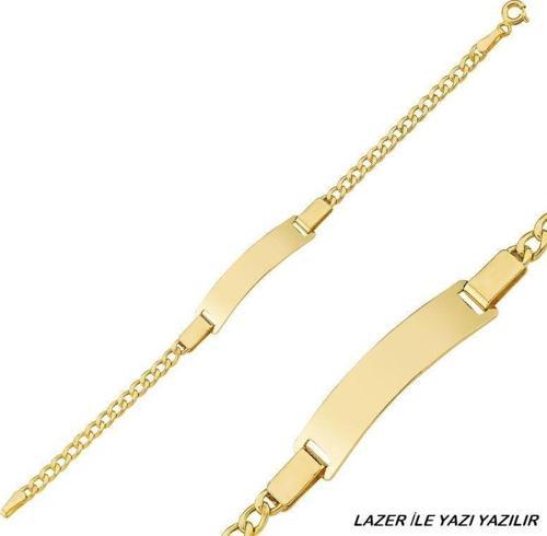 Altın Çocuk Bileklik 14 Ayar Lazerle İsim Yazılır