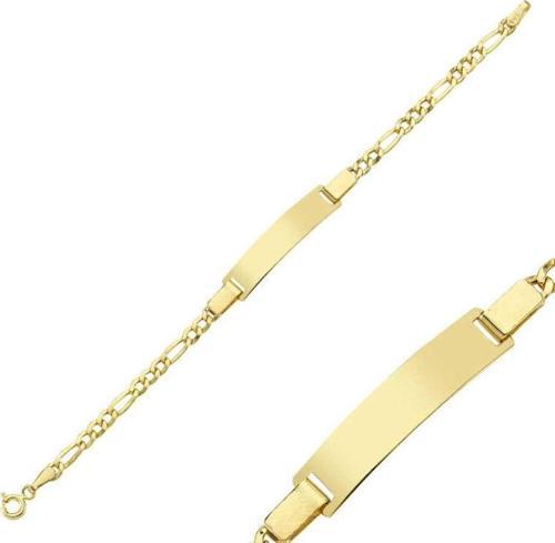 Altın Çocuk Bileklik 14 Ayar Lazerle İsim Yazılır