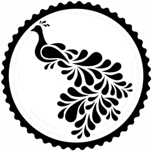Tavus Kuşu Tasarım 1.Model Sticker 20 x 20 cm 332359