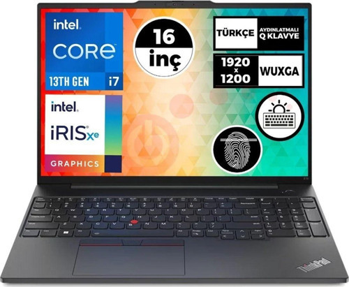 Thinkpad E16 G1 i7-1355U 24GB 3TB SSD 16" Wuxga W11P Taşınabilir Bilgisayar 21JN0007TX 022