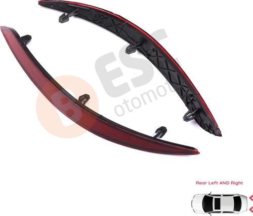 Fiat Egea 2015-On 4-Kapı Sedan 51998151 51998149 için Sağ Sol Arka Tampon Reflektörü