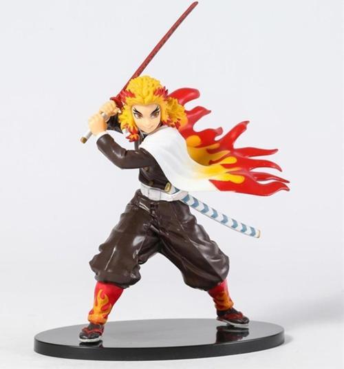 Anime Figür Demon Slayer Kyojuro Rengoku Karakter Figür Oyuncak Biblo 17 cm