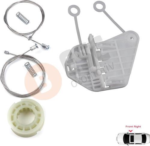 Smart Fortwo MK1 450 1998-2007 Coupe Cabrio Convertible C0002702 İçin Elektrikli Sağ Cam Kriko Seti