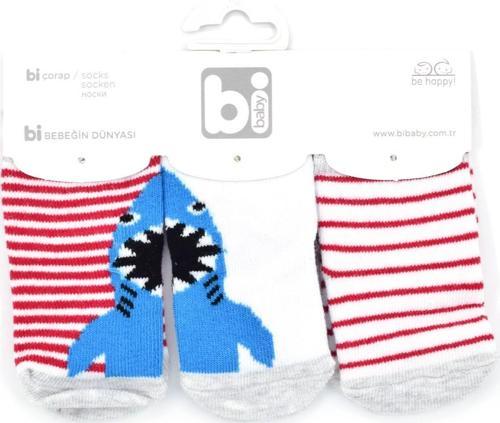 Shark 3'lü Bebek Çorabı 68215