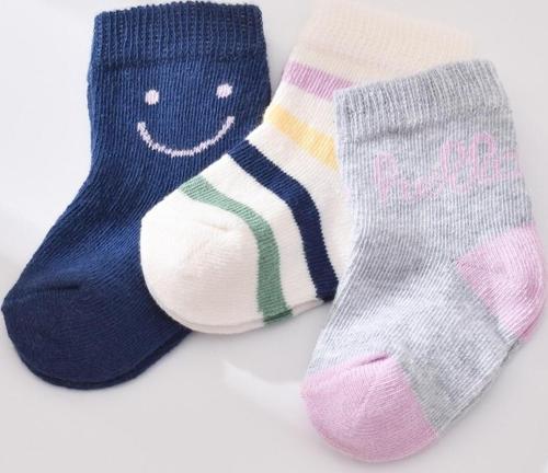 Smile 3'lü Kız Bebek Çorabı 68451