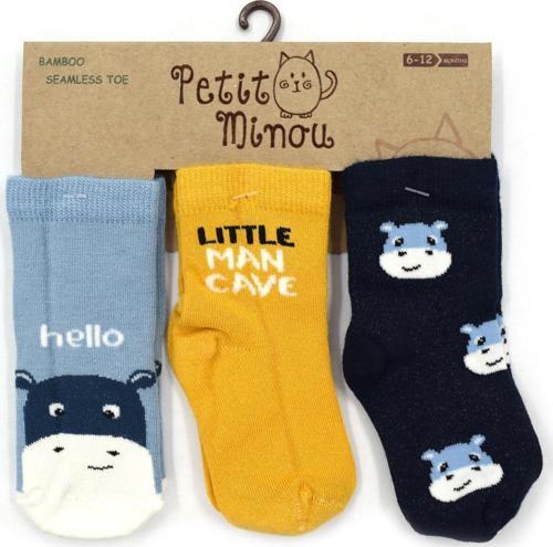 3'lü Hippo Bebek Çorabı 2178
