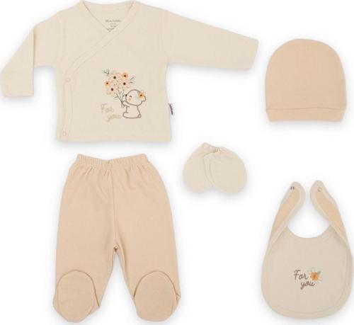 Çiçekli Ayıcık 5'li Bebek Zıbın Seti 27039