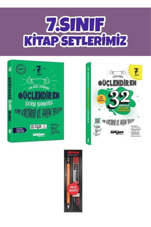 Ankara Yayıncılık 7.Sınıf Güçlendiren Din Kültürü Ve Ahlak Bilgisi Soru Bankası - 32 Haftalık Kazanım Denemeleri