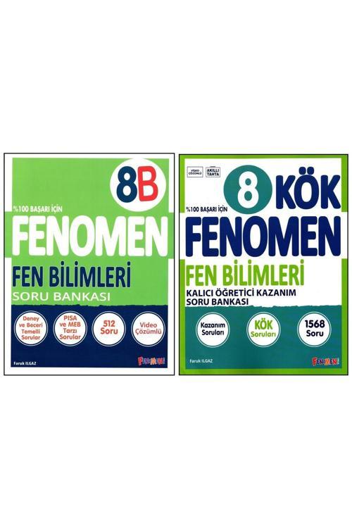 Fenomen Yayıncılık 8. Sınıf Lgs Fen Bilimleri (B)+Fen Bilimleri Kök Soru Bankası 2 Kitap