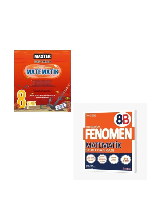 Fenomen Yayıncılık 8. Sınıf Master Matematik Soru Bankası + Fenomen 8 Matematik (B) Soru