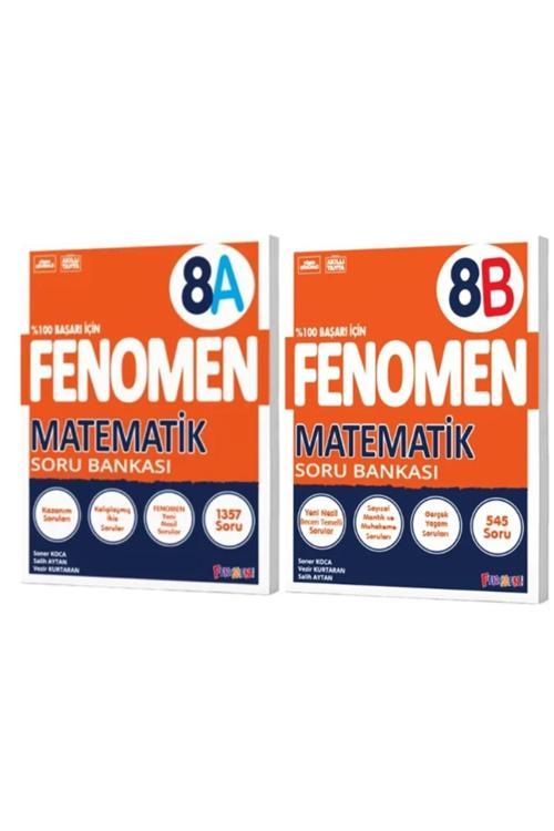 Fenomen Yayıncılık Yayınları 8. Sınıf Matematik A+B Soru Bankası (2 Kitap)
