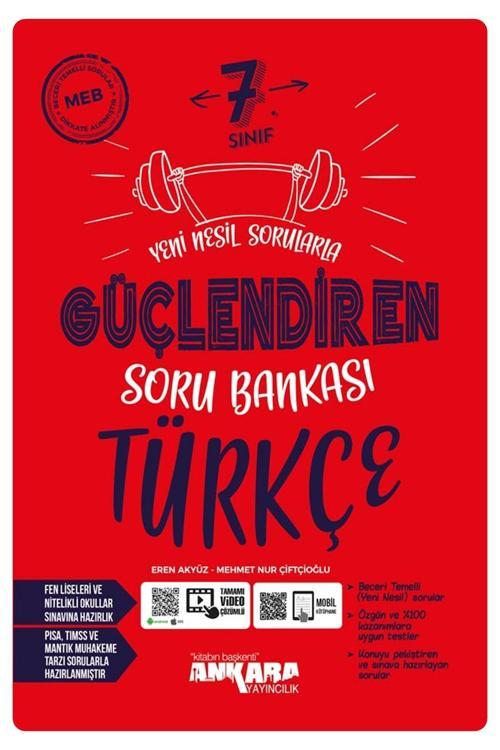 Ankara Yayıncılık 7.Sınıf Türkçe Yeni Nesil Sorularla Güçlendiren Soru Bankası