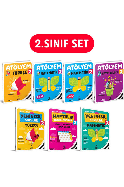 Arı Yayıncılık Yayınları 2 Sınıf Atölyem Eğitim Seti 7 Kitap