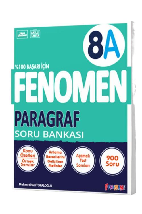 Kurmay Yayınları Fenomen Okul 8. Sınıf Paragraf Soru Bankası (A) / 9786256972391