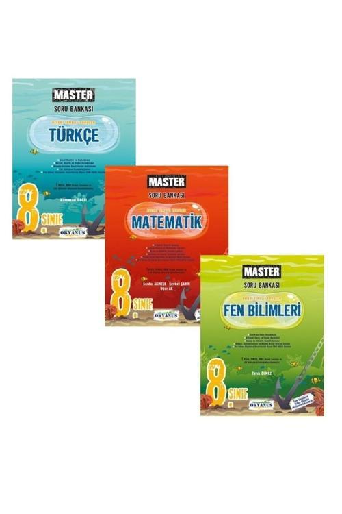 Okyanus Yayıncılık 8. Sınıf Lgs Master Türkçe - Matematik - Fen Bilimleri Soru Bankası Set Okyanus 2024