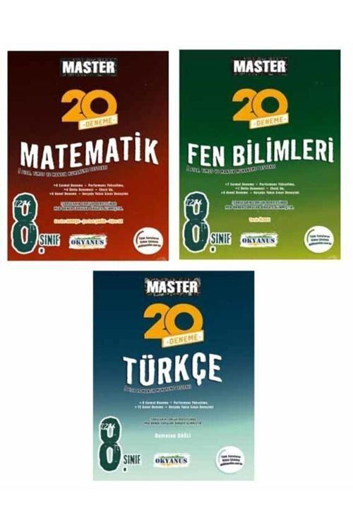 Okyanus Yayıncılık 8. Sınıf Okyanus Master Deneme Seti Fen Master Türkçe Master Matematik 20'Li Deneme