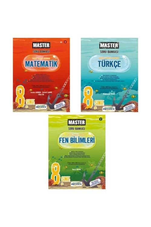 Okyanus Yayıncılık 8.Sınıf Master Matematik - Türkçe - Fen Bilimleri Soru Bankası Seti