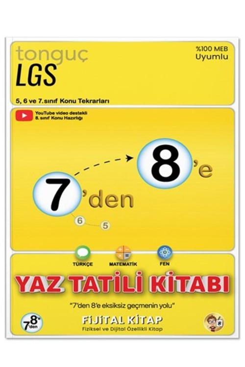 Tonguç Akademi 7'Den 8'E Türkçe Matematik Fen Bilimleri Hazırlık Kitabı