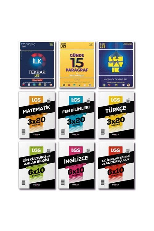 Tonguç Yayınları 8. Sınıf Lgs 1. Dönem Ilk Tekrar - Günde 15 Paragraf - Lgsmatik - Marka Lgs Deneme Full Set 9 Kitap
