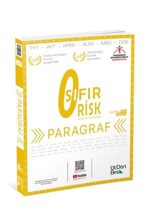 Üç Dört Beş Yayınları 345 3 4 5 Paragraf Sıfır Risk 2024 Model