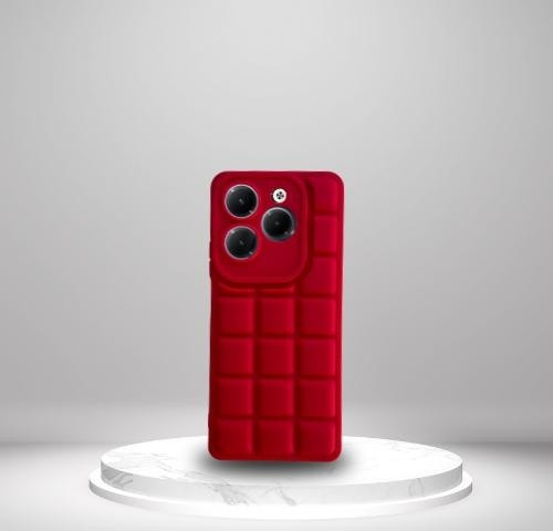 İnfinix Hot 40 Uyumlu Silikon Madlen Case KIRMIZI