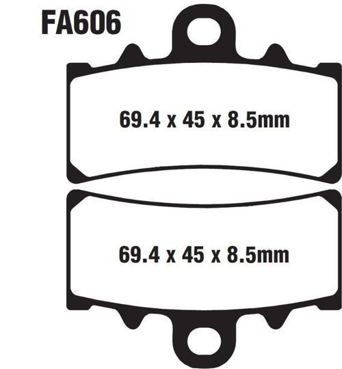 Ön Fren Balata Fa606 Ktm Rc Duke 125-200-390 Bajaj Dominar 250-400