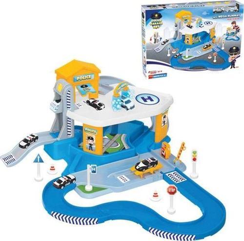İki Katlı Polis Garaj Set Ve Mega Pist 03348