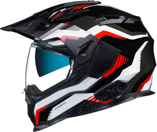 X.wed 2 Columbus Kapalı Kask Gri-kırmızı-siyah X-LARGE