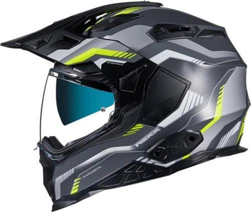 X.wed 2 Columbus Kapalı Kask Mat Gri-neon Sarı X-LARGE