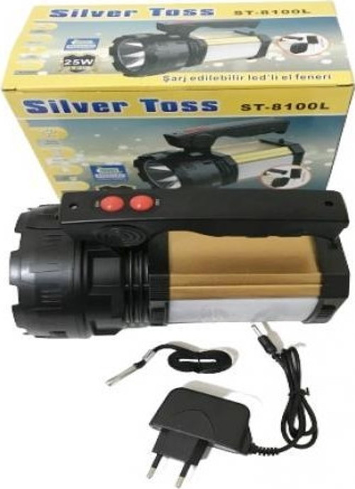 25w Şarj Edilebilir Ledli El Feneri Usb Çıkışlı (3877)