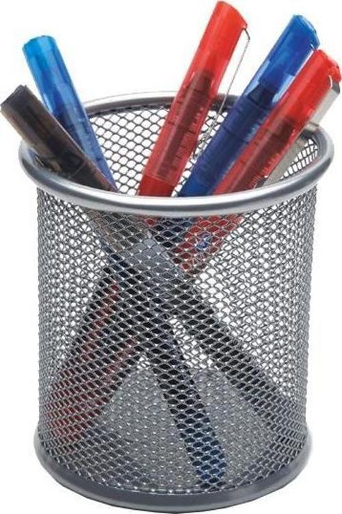 Kalemlik Metal Perforeli Silindir Gri 500