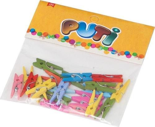 Ahşap Büyük Mandal Renkli 12 Li 8801