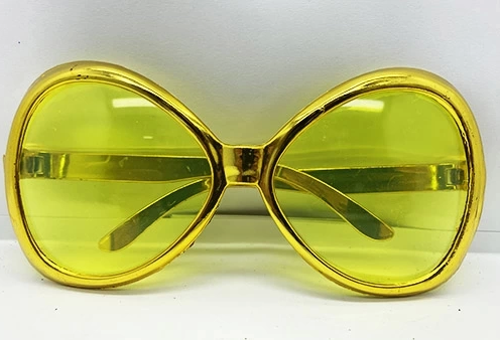 Yeşilçam Temalı Parti Gözlüğü Gold Renk 7x16 Cm