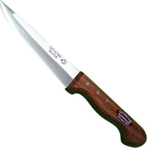 Çetintaş Bursa Kurban ve Kasap Bıçağı No:0, 12 cm, Ahşap Gül Sap