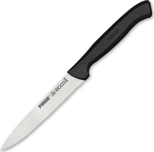 Pirge 38049 Ecco Tırtıklı Sebze, Et, Biftek Steak Bıçağı 12 cm - Siyah