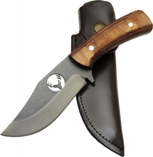 Geyikli YCL3 Eskitme Avcı Bıçağı 20cm - Ahşap Sap, Kılıflı