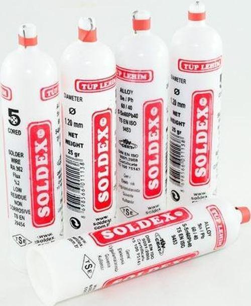 Tüp Lehim 1,2 mm 25 Gr - 5 Kanallı, Sn:60 / Pb:40
