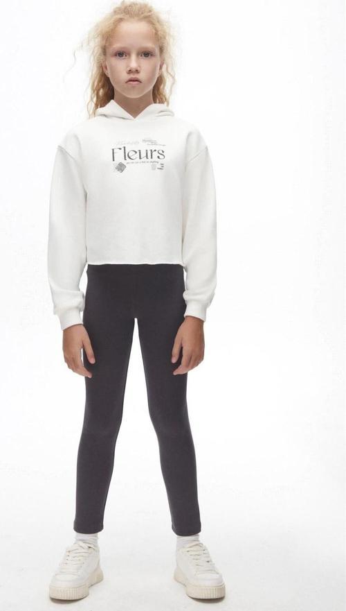 Kız Çocuk Kapşonlu Sweat Ekru 37817