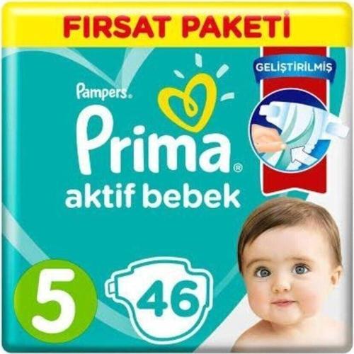 Fırsat Paketi Aktif Bebek 5 Beden Bebek Bezi 46 Adet (11-16Kg)