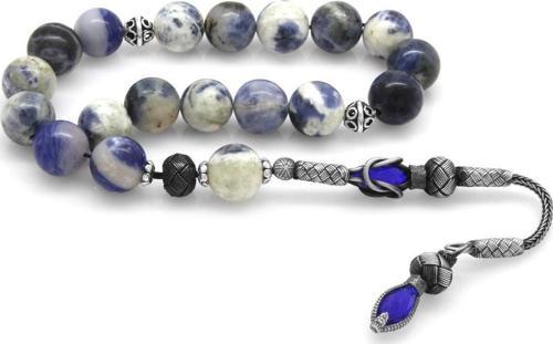 1000 Ayar Kazaz Püsküllü Küre Kesim Sodalit Efe Doğaltaş Tesbih