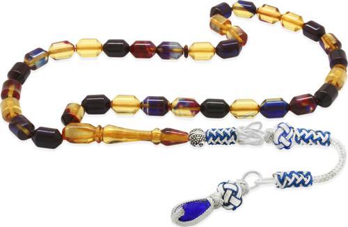 Bakır Kazaz Püsküllü Uçlu Kapsül Kesim Bonibon Ateş Kehribar Tesbih