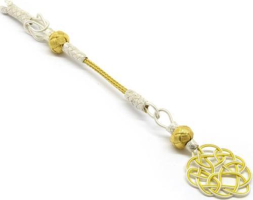 Sarı-Beyaz Renk 1000 Ayar Gümüş Kazaz Püskül