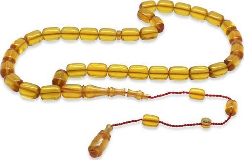 Sistemli Her Bir Tanesi Usta işçilikli Kapsül Kesim Sarı Katalin Tesbih