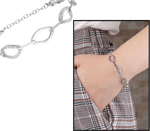 Zirkon Taşlı 6lı Marina Model 925 Ayar Gümüş Bayan Bileklik