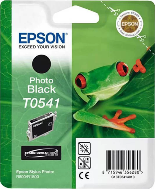 OUTLET EPSON T0541 C13T05414020 FOTO SİYAH ORJİNAL KARTUŞ 550 SAYFA (R800 R1800)