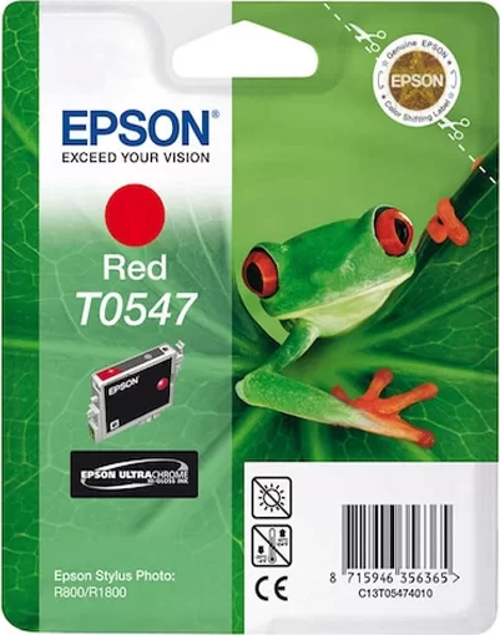 OUTLET EPSON T0547 C13T05474020 KIRMIZI ORJİNAL KARTUŞ 400 SAYFA (R800 R1800)